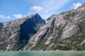 Snow on Mountaintops in Tracy Arm Fjord, Alaska Royalty Free Stock Photo