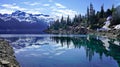 Snow Moutain lake landscape in Garibaldi provincial park Royalty Free Stock Photo