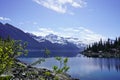 Snow Moutain lake landscape in Garibaldi provincial park Royalty Free Stock Photo