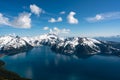 Snow Moutain lake landscape in Garibaldi provincial park Royalty Free Stock Photo