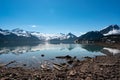 Snow Moutain lake landscape in Garibaldi provincial park Royalty Free Stock Photo