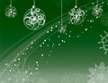 Snow, ornaments and snowflakes Royalty Free Stock Photo