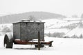 Snow over Derbyshire Farm Royalty Free Stock Photo