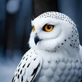Snow Owl Digital Art Posing on Camera Royalty Free Stock Photo
