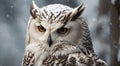 Snow owl portrait Royalty Free Stock Photo