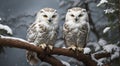 snow owl portrait Royalty Free Stock Photo