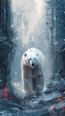 The title is:..Polar Bear in the Snowy City: A Forlorn Destruction