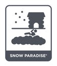 snow paradise? icon in trendy design style. snow paradise? icon isolated on white background. snow paradise? vector icon simple Royalty Free Stock Photo