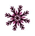 Magenta snow particle illustration