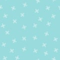 Snow pattern. Winter snowflakes background, seamless pattern. Illustration