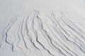 Snow patterns on the lake ice in winter