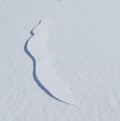 Snow patterns on the lake ice in winter