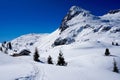 Snow Peak Mountain Landscape sun winter Royalty Free Stock Photo