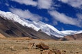 Snow peak mountains of Ladakh, Changla Pass, Leh, Jammu and Kashmir, India Royalty Free Stock Photo