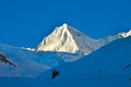 Snow peak near Drass on the way to ZojiLa Pass, Kargil-Ladakh, Jammu and Kashmir, India