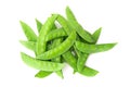 Snow peas isolated on white background. Royalty Free Stock Photo