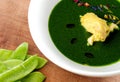 Snow peas soup Royalty Free Stock Photo