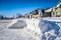 Snow pile removed from around a mailbox to assist in delivery Royalty Free Stock Photo