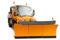 Snow plow removal machine isolated with clipping path