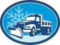 Snow Plow Truck Retro Royalty Free Stock Photo