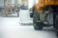 Snow plows keep the road open