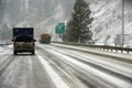 Snow plows keep the road open