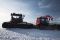 Snow plows in mountains