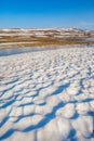 Snow on Putorana Plateau, Taimyr. Russia