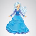 Snow Queen In Blue Dress