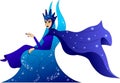 The snow queen sits on the throne Royalty Free Stock Photo