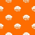 Snow and rain pattern vector orange Royalty Free Stock Photo