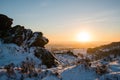 Snow on Ramshaw Rocks Royalty Free Stock Photo