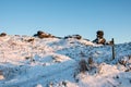 Snow on Ramshaw Rocks Royalty Free Stock Photo