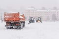 Snow removal during extreme snowfall in Perm, Russia