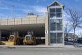 Snow Removal Machinery Parked in City Parkade