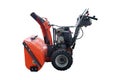 Snow-removal mini tractor Royalty Free Stock Photo