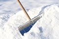 Snow removal shovel Royalty Free Stock Photo