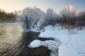 The snow and rime sunrise