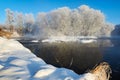 The snow and river and rime