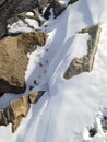 Snow and rocks abstract Royalty Free Stock Photo