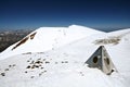 Snow rocks in high mountains from peak Elbrus