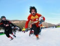 SNOW RUGBY INTERNATIONAL TARVISIO Royalty Free Stock Photo