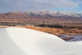 Snow in desert sahara Royalty Free Stock Photo