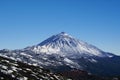 Snow scape with volcano