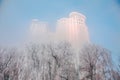 Snow scene Dense fog Rime Songhua River Royalty Free Stock Photo