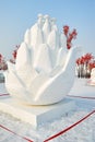 The snow sculpture - flowers