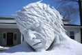 snow sculpture melting, symbolizing impermanence Royalty Free Stock Photo