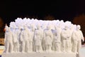Snow sculpture People in Ice town