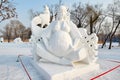 The snow sculpture - people