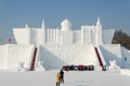 Snow Sculptures at the Harbin Ice and Snow Festival in Harbin China Royalty Free Stock Photo